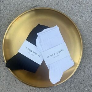 Le Bon Shoppe Black and White Casual Socks